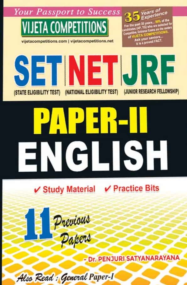 Vijeta SET -NET - JRF Paper -II English