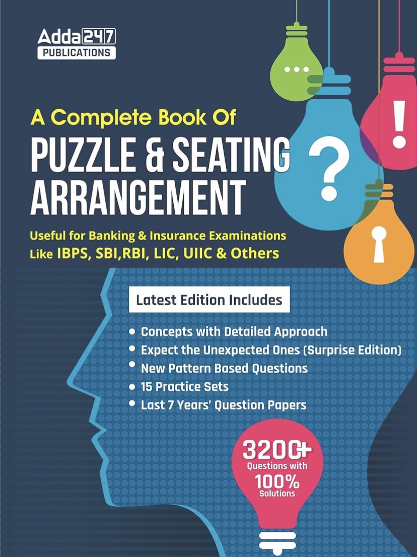 A Complete Book of Puzzles & Seating Arrangement By Adda247 Useful for all Exams[English Medium]