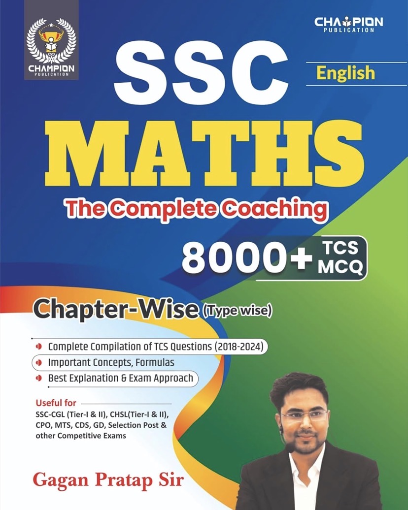 SSC MATHS Chapter + Type + Exam Wise 8000+ TCS MCQ By Gagan Pratap Sir[English Medium]