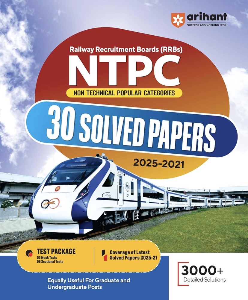 Arihant RRBs NTPC CBT (Stage I) 30 Solved Papers (2025-2021) for Graduate & Undergraduate Posts[English Medium]
