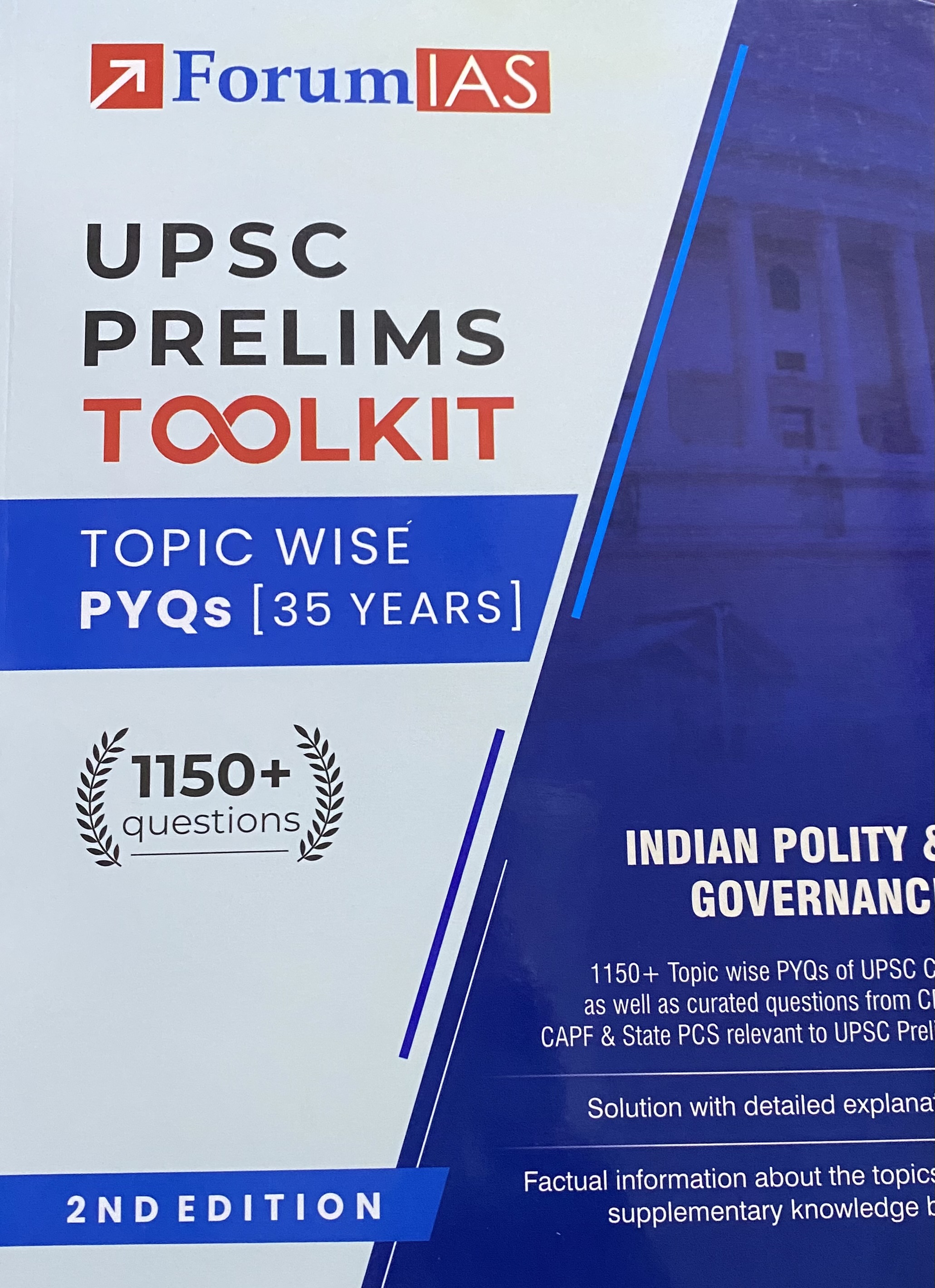 Forum IAS UPSC Prelims Toolkit Indian Polity & Governance Topic wise PYQs [English Medium]