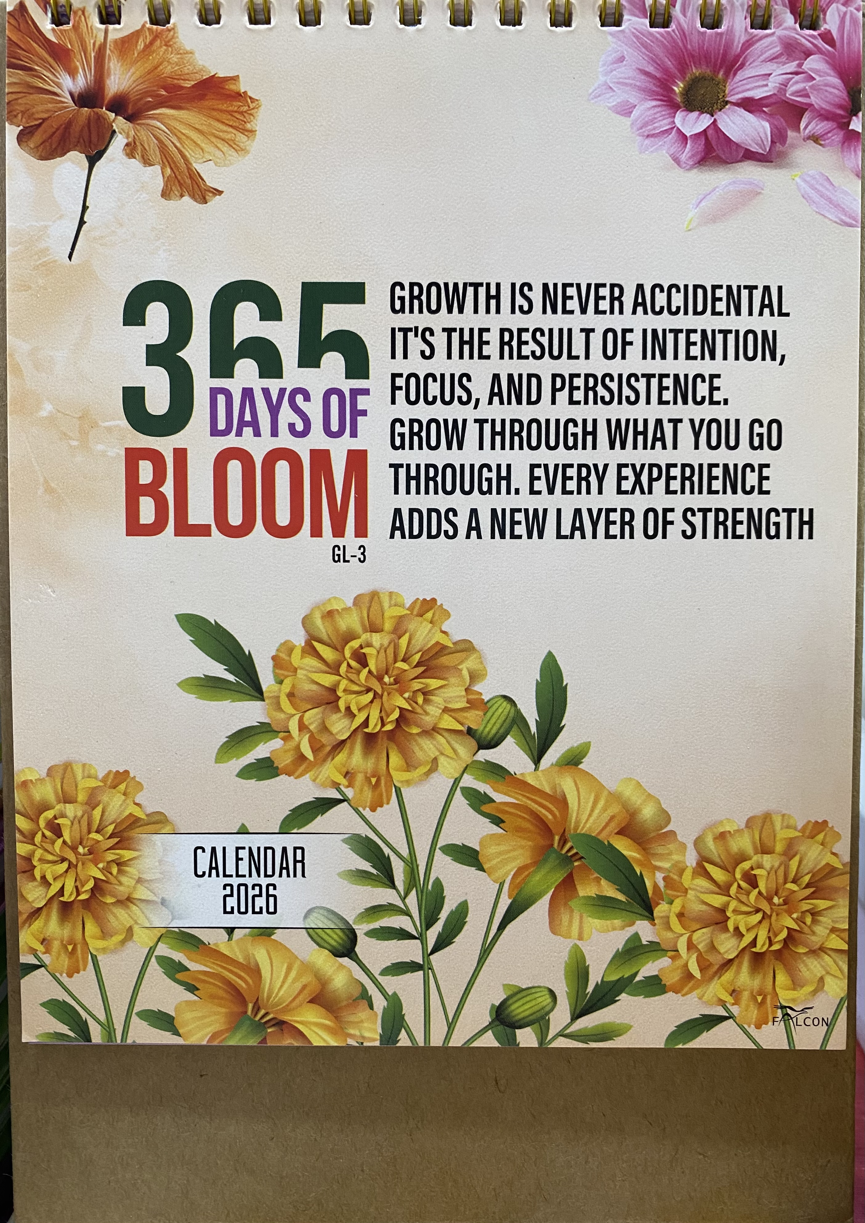 Table Top/Study Table/Desk Calendar 2026 Flower