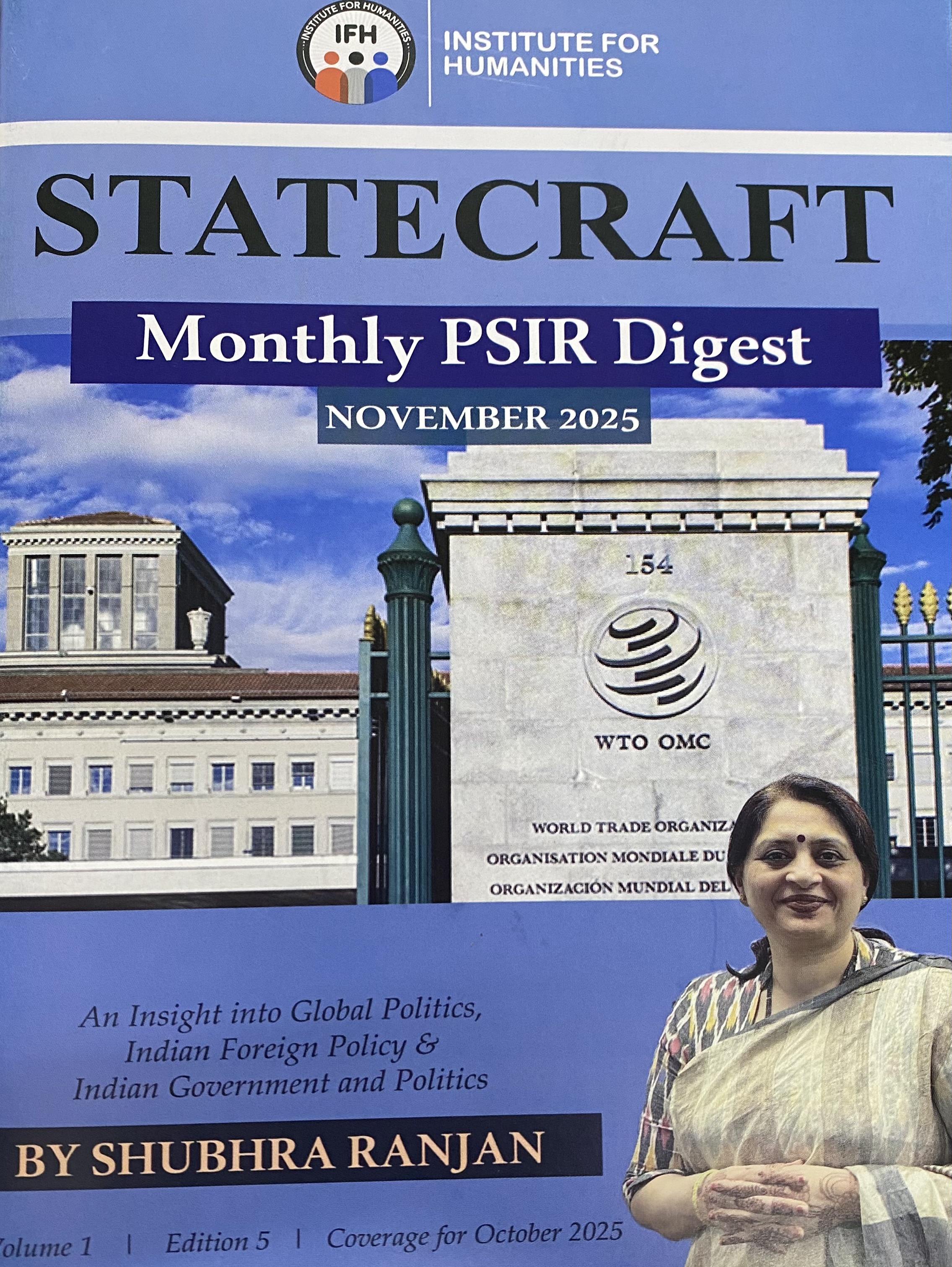 STATECRAFT Monthly PSIR Digest November 2025 Edition By Shubhra Ranjan[English Medium]