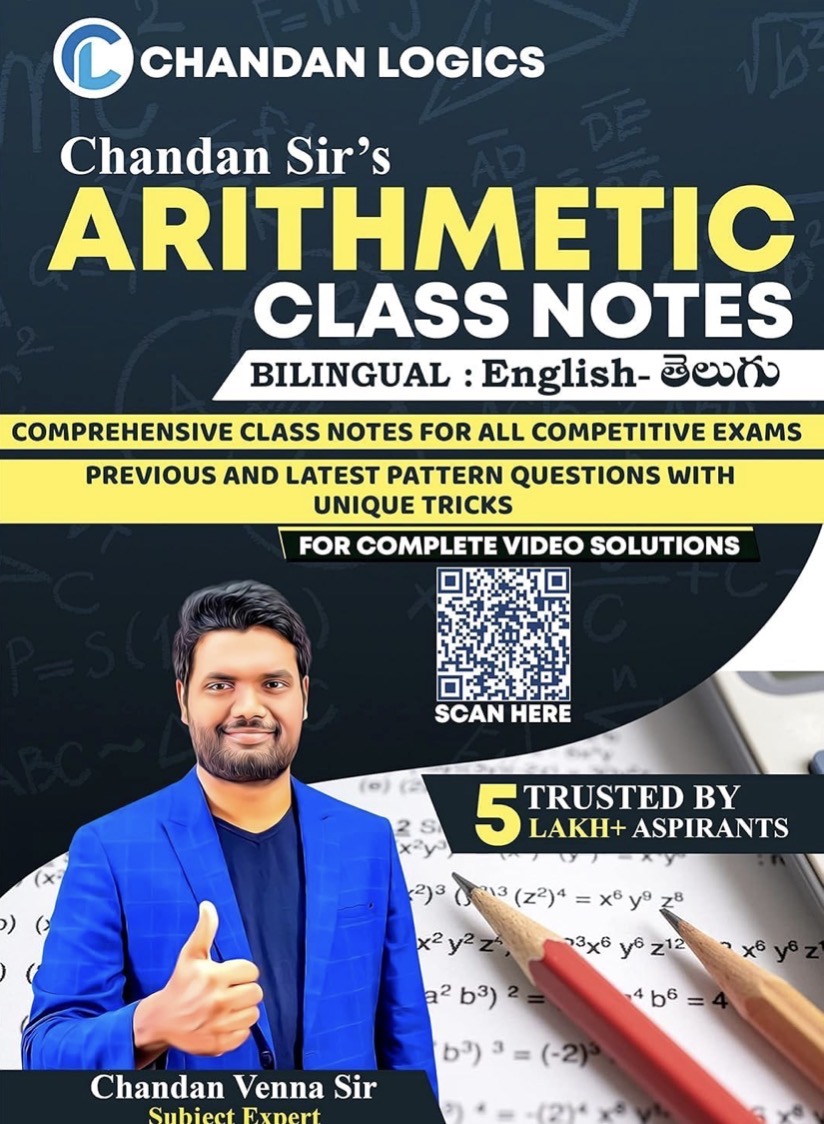 Chandan Logics Arithmetic Class Notes Bilingual English & Telugu Medium By Chandan Sir