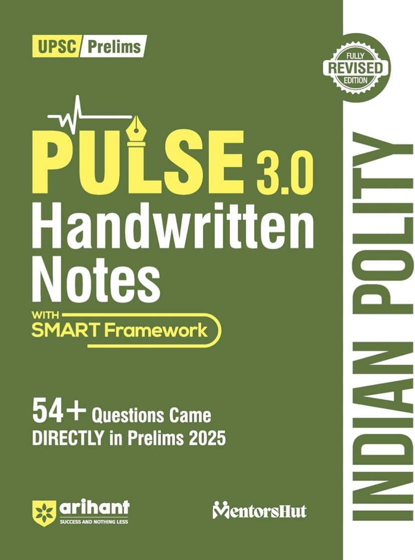 Arihant PULSE Prelims Indian Polity Coloured Handwritten Notes[English Medium]
