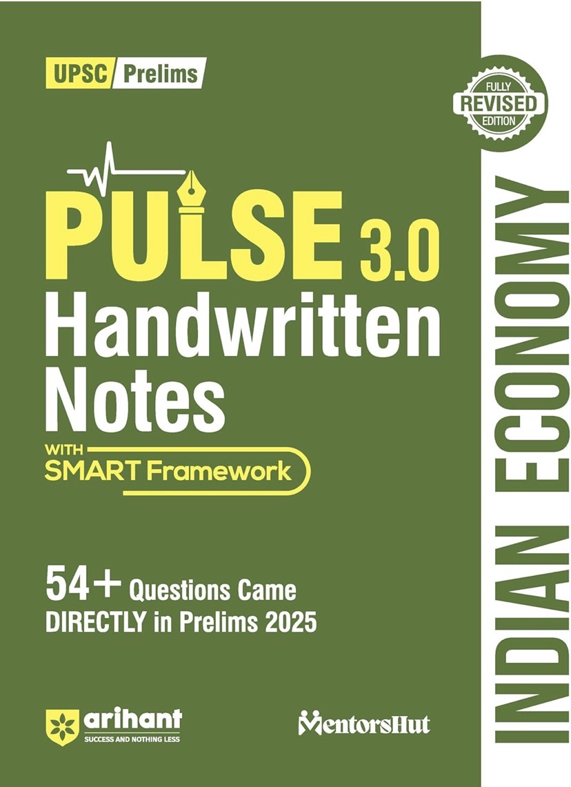 Arihant PULSE Prelims Indian Economy Coloured Handwritten Notes[English Medium]