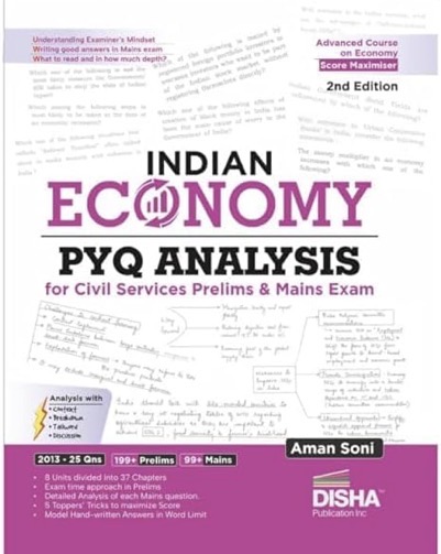 Disha Indian Economy PYQ Analysis for Civil Services Prelims and Mains Exams By Aman Soni[English Medium]