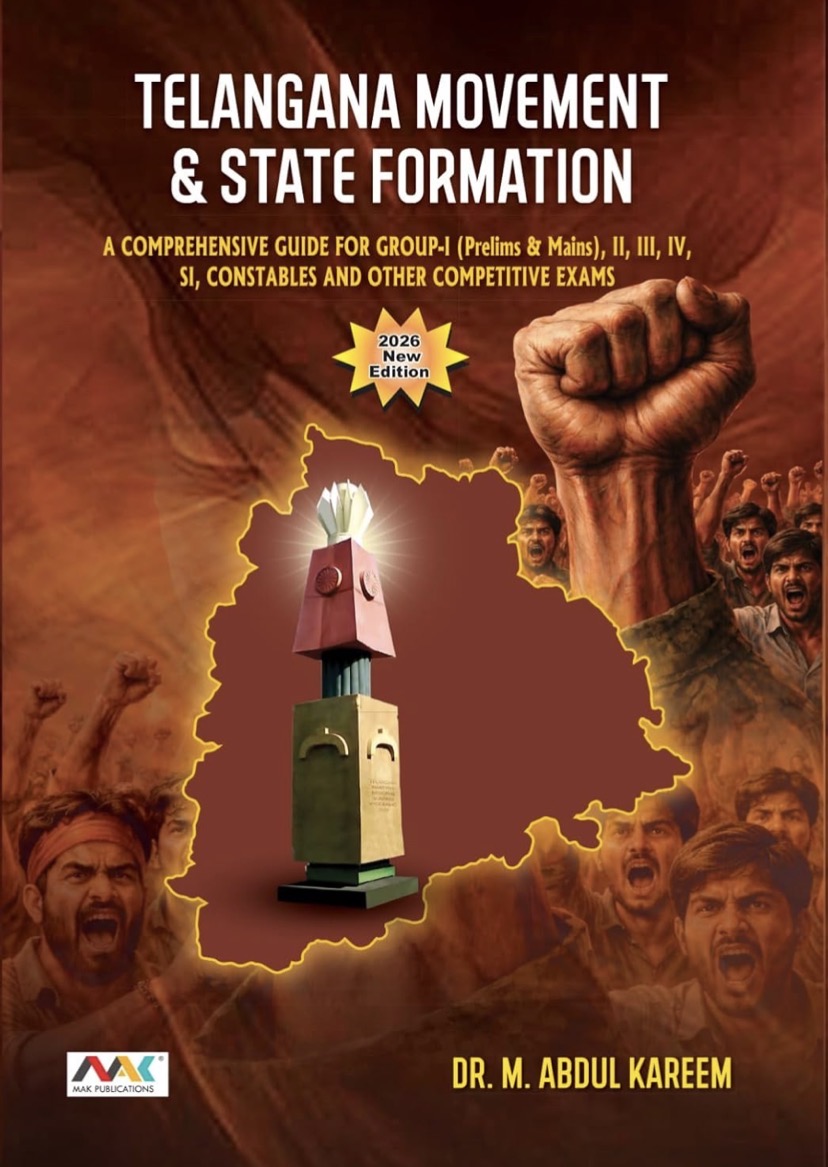 Telangana Movement & State Formation By M Abdul Kareem Sir[English Medium]
