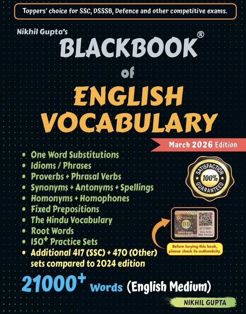 BlackBook of English Vocabulary, March 2026 Edition, 21000+ Words By Nikhil Gupta