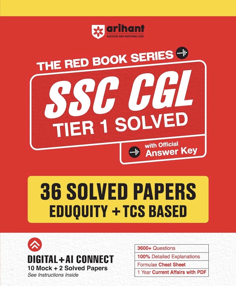 Arihant SSC CGL Tier 1 Solved Papers 2026 36 Solved Papers Based on EDUQUITY & TCS[English Medium]