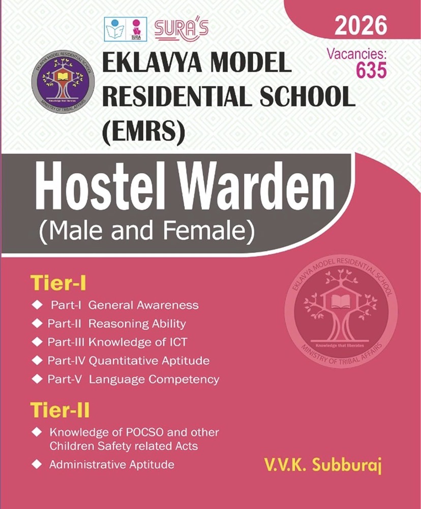 SURA'S Eklavya Model Residential School EMRS Hostel Warden Guide[English Medium]